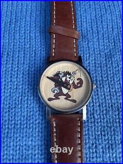 RARE Vintage Warner Bros by Fossil Looney Tunes TAZ Tazmanian Devil Watch
