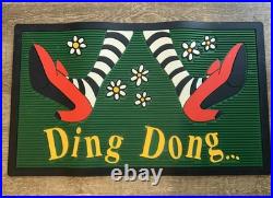 RARE Vintage Wizard of Oz Ding Dong. Rubber Door Mat 1997 Warner Bros 14x24
