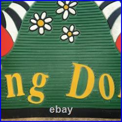 RARE Vintage Wizard of Oz Ding Dong. Rubber Door Mat 1997 Warner Bros 14x24