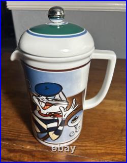 RARE Vtg 1995 Warner Bros. Studios BUGS BUNNY Graphic Ceramic French Press Set