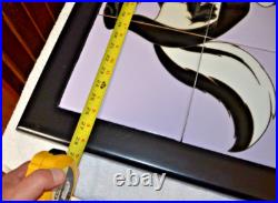 RARE! Vtg RTK Tile Studio 8 x 8'' Tiles For Warner Bros PEPE LE PEW Framed