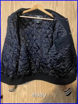 RARE WARNER BROTHERS WB Motion Pictures Studio SUEDE VARSITY JACKET (size LARGE)