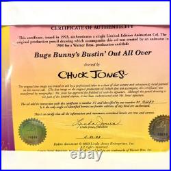 RARE Warner Bros. Bugs Bunny & Snoman Single Edition Animation Cel. (ML1084110)