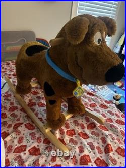 RARE -Warner Bros. Scooby-Doo Large Plush Rocking Toy Brown with SD Collar