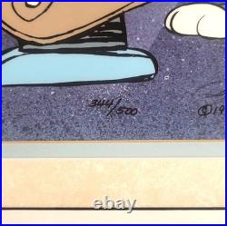 RARE Warner Bros WHAT MOUTHFUL Cel BUGS BUNNY PORKY PIG by CHUCK JONES 344/500