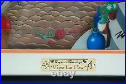 RARE Warner Brothers Animated Animation Pepe and Penelope Vive Le Pew Signed