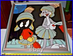 RARE! Warner Brothers Studios and P. Vought Marvin Martian and Bugs 22X22