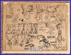 RARE early 1943 Bugs Bunny model sheet