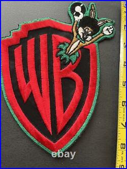 REDUCED RARE Warner Bros BLACK Bugs Bunny Large Patch Vintage WB Shield