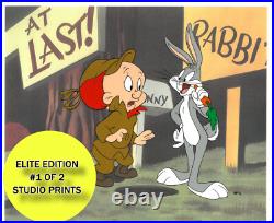 Rabbit Seasoning Bugs Bunny and Elmer Fudd Cel Warner Bros. Cell Rare #1 of 2 SP