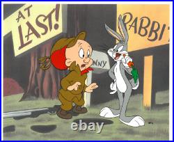 Rabbit Seasoning Bugs Bunny and Elmer Fudd Cel Warner Bros. Cell Rare #1 of 2 SP