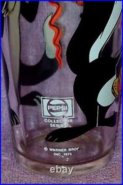 Rare 1976 Pepsi Warner Bros. Pepe Le Pew & Penelope With Perfume Glass! Nice