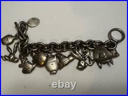 Rare 1992 Warner Bros Solid Sterling Charm Bracelet Ltd Ed Looney Tunes