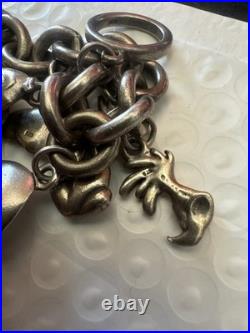 Rare 1992 Warner Bros Solid Sterling Charm Bracelet Ltd Ed Looney Tunes