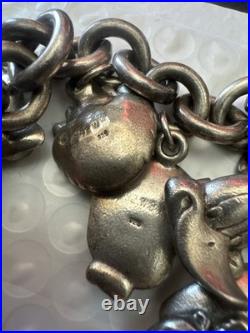 Rare 1992 Warner Bros Solid Sterling Charm Bracelet Ltd Ed Looney Tunes