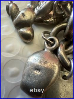 Rare 1992 Warner Bros Solid Sterling Charm Bracelet Ltd Ed Looney Tunes