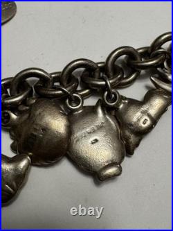 Rare 1992 Warner Bros Solid Sterling Charm Bracelet Ltd Ed Looney Tunes