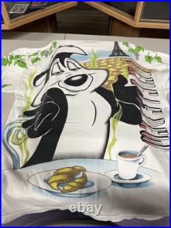 Rare 1993 Warner Bros Wild Oats Pepe Le Peu Art T-shirt Sz XL Insane Rare