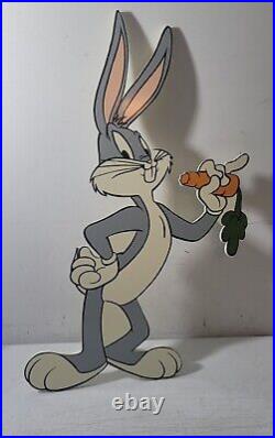 Rare 1994 Bigs Bunny Laminated Wall Art Decor Warner Brothers Studio Store 31