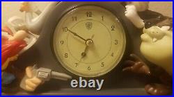Rare 1994 Warner Bros Mantle Clock Working Bugs Tweety Tazz Sam REPAIRED