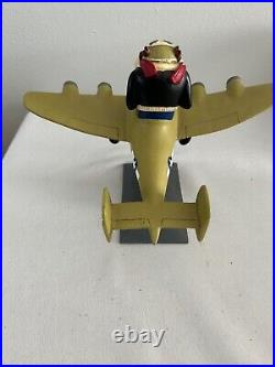Rare 1995 Looney Tunes Tasmanian Devil WWII Fighter Jet Airplane Sculpture Plane
