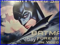 Rare 1995 Warner Bros Batman Forever Val Kilmer Walmart Promotinal Poster 29x18