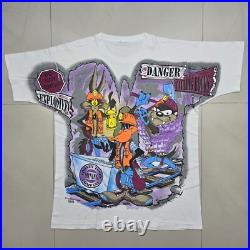 Rare 1995 Warner Bros. Loony Toons Taz Mine Vintage T Shirt AOP Full Print SizeXL Rare 1995 Warner Bros. Loony Toons Taz Mine Vintage T Shirt AOP Full Print SizeXL