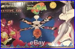Rare 1996 Sportscast Looney Tunes Space Jam Basketball Bugs Bunny Ceiling Fan