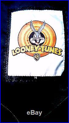 Rare 1996 Vintage Looney Tunes 100% Leather Jacket Warner Bros. Collectible