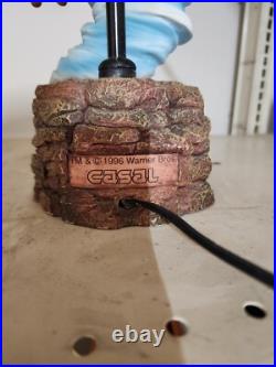 Rare 1996 Warner Bros Looney Tunes Taz the Tasmanian Devil Tornado Desk Lamp