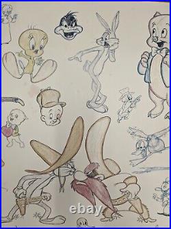 Rare 1997 Warner Bros Lithograph Bugs & Friends (24x36) Signed Virgil Ross Rare 1997 Warner Bros Lithograph Bugs & Friends (24x36) Signed Virgil Ross