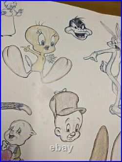 Rare 1997 Warner Bros Lithograph Bugs & Friends (24x36) Signed Virgil Ross Rare 1997 Warner Bros Lithograph Bugs & Friends (24x36) Signed Virgil Ross
