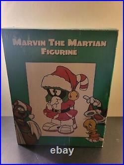 Rare 1998 VTG WB Studio Marvin The Martian Christmas Santa 11 Statue In Box HTF