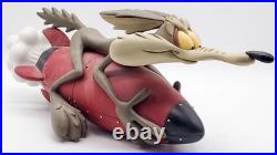 Rare! 2000 Warner Bros. Looney Tunes WILE E COYOTE ON ROCKET Big Figure Statue Rare! 2000 Warner Bros. Looney Tunes WILE E COYOTE ON ROCKET Big Figure Statue