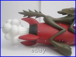 Rare! 2000 Warner Bros. Looney Tunes WILE E COYOTE ON ROCKET Big Figure Statue