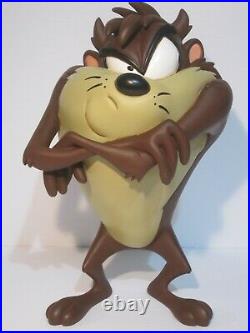 Rare 2000 Warner Brothers Looney Tunes Tasmanian Devil Statue Figurine 15'' Taz