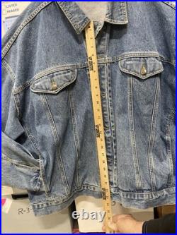 Rare 90s Marvin the Martian Embroidered Denim Jacket Warner Bros Looney Tunes XL