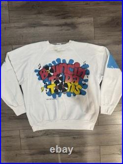 Rare 90s Vintage Tiny Toons Warner Bros Cartoon Character Crewneck Sweatshirt L