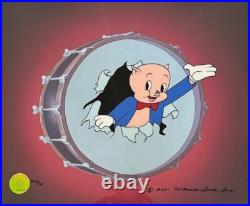 Rare AP Porky Pig Limited Edition Cel Warner Bros Looney Tunes W COA