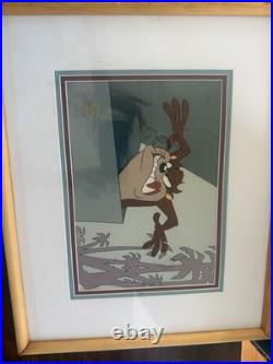 Rare AP Tasmanian Taz Devil Limited Edition Cel Warner Bros Looney Tunes W COA