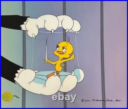 Rare Artist Proof Tweety Bird Limited Edition Cel Warner Bros Looney Tunes withCOA