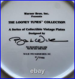 Rare Bugs Bunny Collector Plate Looney Tunes 1992 Warner Bros Cartoon # 35,38,41