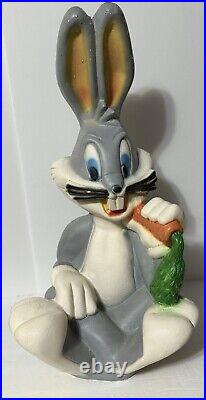 Rare Bugs Bunny Plaster Statue Bank Looney Tunes Warner Bros 22 1/2 Tall Mexico