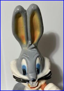 Rare Bugs Bunny Plaster Statue Bank Looney Tunes Warner Bros 22 1/2 Tall Mexico