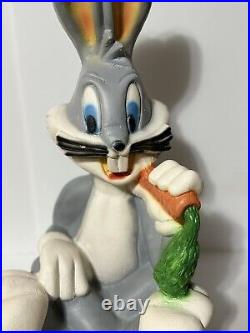 Rare Bugs Bunny Plaster Statue Bank Looney Tunes Warner Bros 22 1/2 Tall Mexico