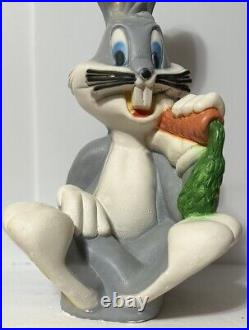 Rare Bugs Bunny Plaster Statue Bank Looney Tunes Warner Bros 22 1/2 Tall Mexico