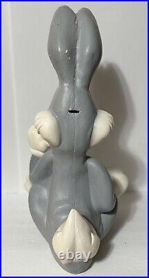 Rare Bugs Bunny Plaster Statue Bank Looney Tunes Warner Bros 22 1/2 Tall Mexico