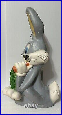 Rare Bugs Bunny Plaster Statue Bank Looney Tunes Warner Bros 22 1/2 Tall Mexico