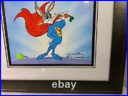 Rare Bugs Bunny Warner Brothers cel 1998 signed by Chuck Jones 84/200