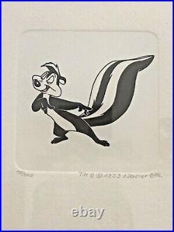 Rare Chuck Jones Pepe Le Pew Etching Warner Bros Limited Edition 10/100 Framed Rare Chuck Jones Pepe Le Pew Etching Warner Bros Limited Edition 10/100 Framed